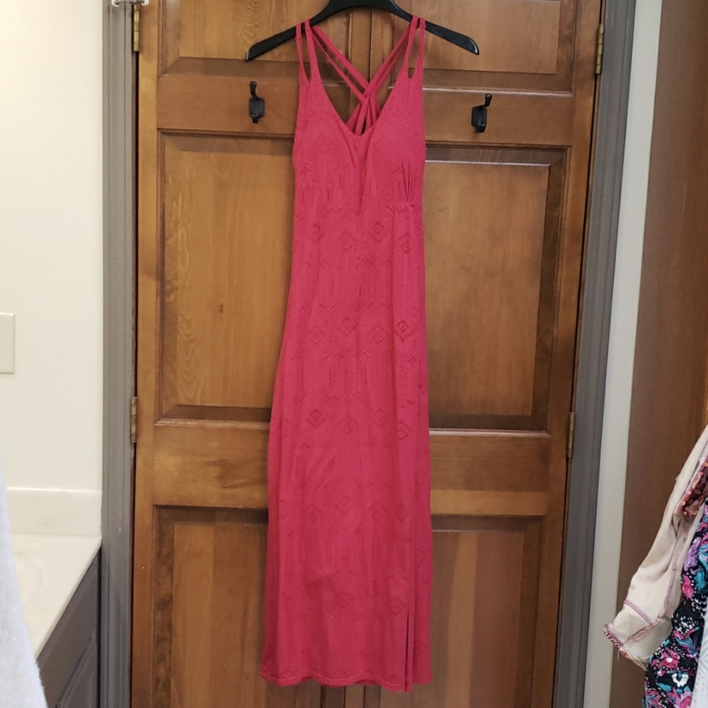 Red athleta dress